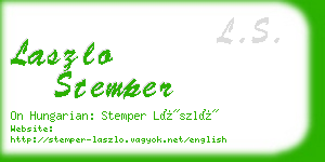 laszlo stemper business card